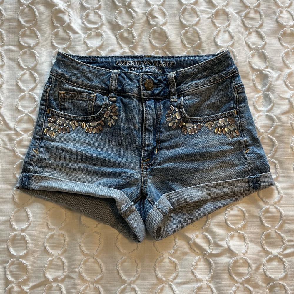 AEO Denim High-Waisted Shorts